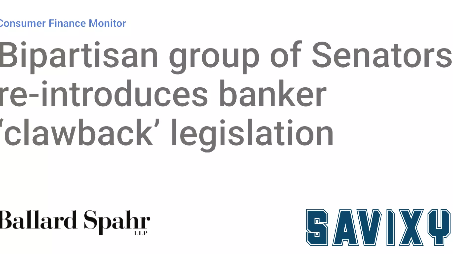 Bipartisan group of Senators re-introduces banker ‘clawback’ legislation