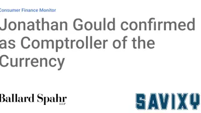 Jonathan Gould Officially Appointed as Comptroller of the Currency